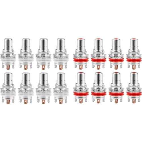 8PCS RCA Connector Female HiFi Audio Jack Speaker Connectors RCA Lotus Plug RCA Socket Chassis Plugs