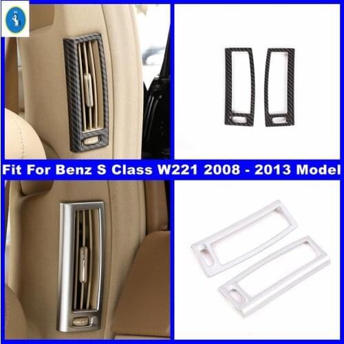 Car-styling Interior Refit Kit Pillar B Air Conditioner AC Outlet Vent Cover Trim Fit For Mercedes Benz S Class W221 2008 - 2013