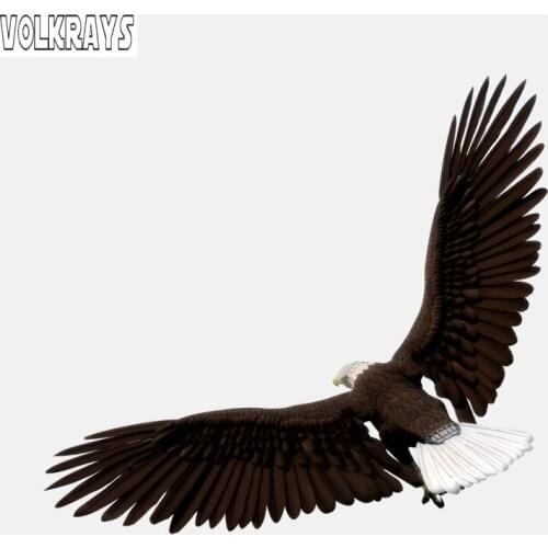 Volkrays Personality Car Sticker Flying Soaring Eagle Accessories High Quality PVC Decal for Tiguan Infiniti Mustang,14cm*15cm