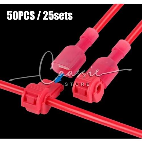50Pcs(25set) Quick Electrical Cable Connectors Snap Splice Lock Wire Terminal Crimp Wire Connector Waterproof Electric Connector