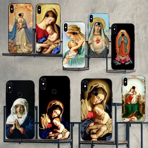 Virgin Mary retro art pattern Phone Case For Xiaomi Redmi note 7 8 9 t k30 max3 9 s 10 pro lite Luxury brand shell funda coque
