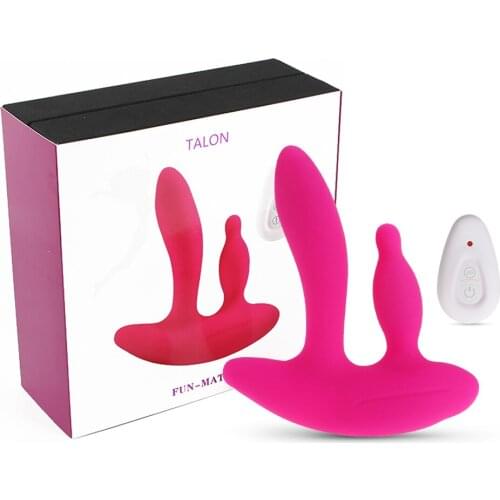 Dual Motor G Spot Vibrator Nipple Massager Soft Silicone with Remote Control Anal Sex Toy for Women Butt Plug Female Masturbator
