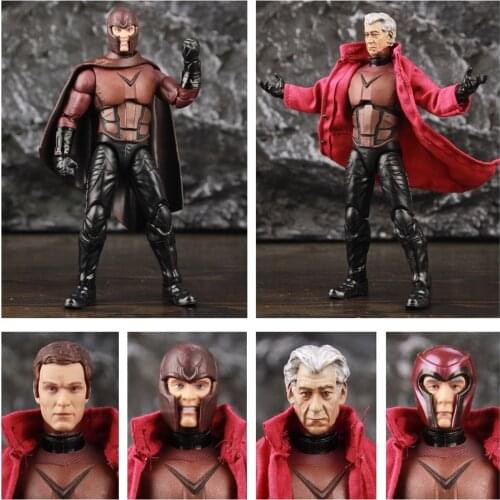 Marvel Legends X-Men DOFP Magneto Erik Lehnsherr 6" Movie Action Figure Old Ian McKellen Young Michael Toys Doll