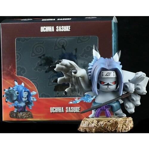 Pokemon Pikachu Uchiha Sasuke Anime Figures Cosplay Naruto Shippuden Pocket Monster Action Figurals Toys PVC Kawaii Doll Model