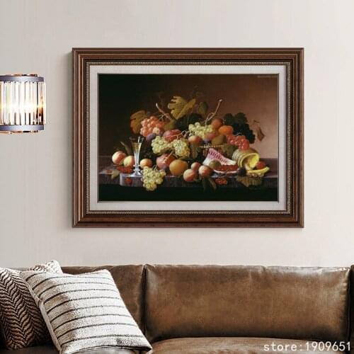 Cotton no frame classical still life fruit scenery canvas printings oil painting printed on cotton wall art decoration pictures