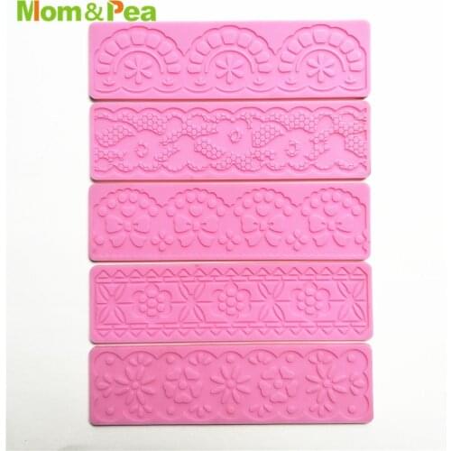 KCL589 Small Lace Pad Silicone Mold Sugar Paste Fondant Cake Decoration 3D Mould