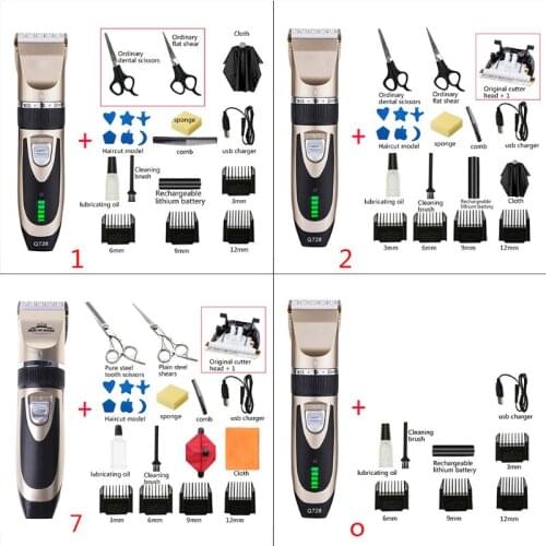 Hair Trimmer Rechargeable Hair Clippers for Men Professional Hair Cutting Kit Power Display with Trimming Accessories