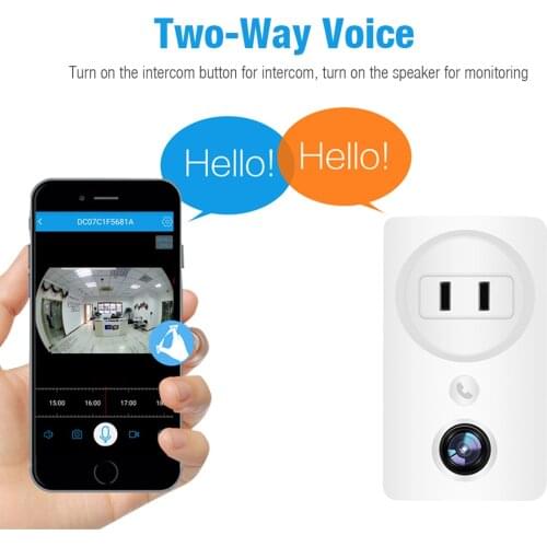 Mini Wifi Camera USB Charger Camcorder Video Recorder 1080P Home Security Surveillance Camera with USB Charging Head Port