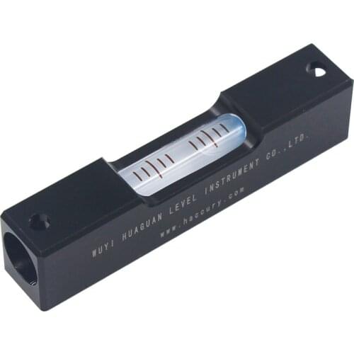 Mini Strip Level Aluminium Alloy Black Level Bubble Leveling Tool Length 80mm