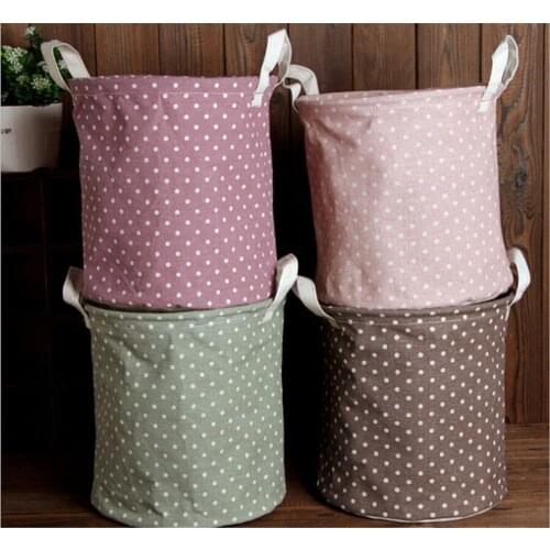 Multi-function Handle Dirty Cothes Linen Storage Basket Box Set Cotton Fabric Waterproof Laundry Basket Organizer 4pcs/lot