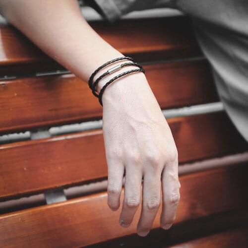 Fashion Casual Mulitilayer Bracelet Vintage Unisex Interlace Bracelet Charming Men Wristband Leather Fashion Jewellery Gift