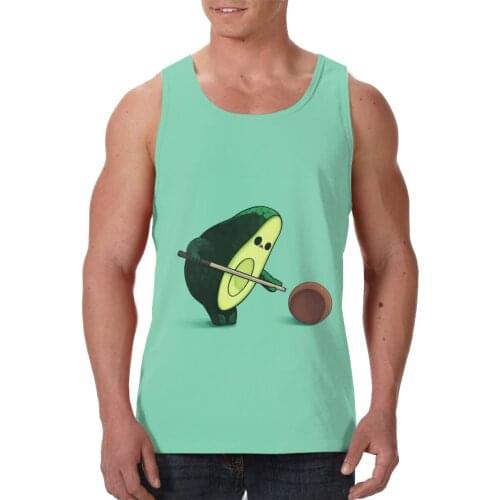 Cartoon Cute Funny Avocados Workout Men Tank Tops Fitness Sleeveless Shirt Mens Bodybuilding Men Sportswear Vest Muscle Singlet