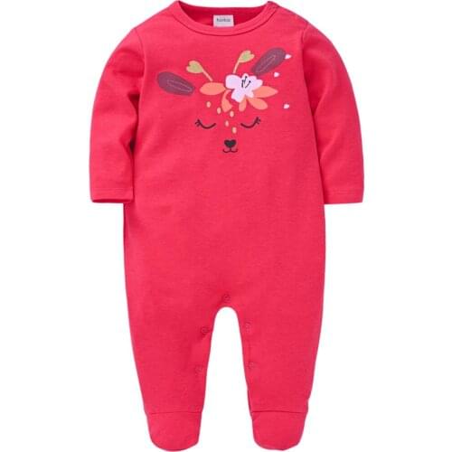 0-12M Autumn Newborn Baby Girl Clothes Cute Cartoon Unicorn Infant Baby Romper Jumpsuit Fashion New Toddler Baby Outfits Clothes