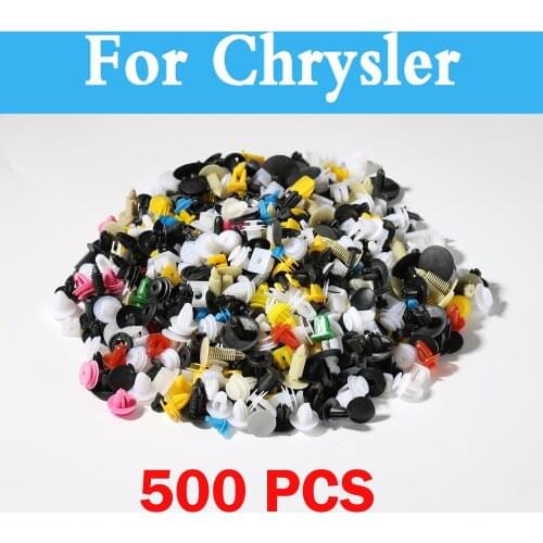 New 500pcs Mixed Auto Bumper Clips Fastener Rivet Door For Chrysler Pt Cruiser Sebring 300c Srt8 Neon Aspen Crossfire Nassau 200