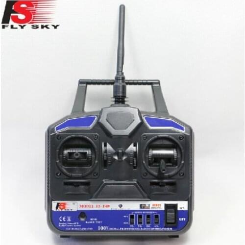 New FlySky 2.4G 4CH Channel FS-T4B Transmitter + Receiver Radio System Remote Controller Mode1/2 W/ Rx RC Heli Multirotor