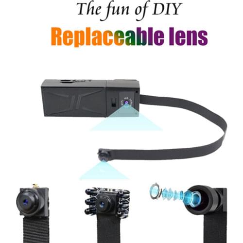 DIY Portable WiFi IP Mini Camera HD 1080P P2P Wireless Webcam Motion Detection Camcorder Night Vision Remote View Body Micro Cam