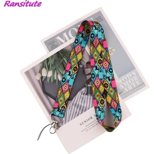 Ransitute R2020 Bohemian Style Personality Lanyards ID Badge Holder ID Card Pass Mobile Phone Straps Badge Key Holder Keychain