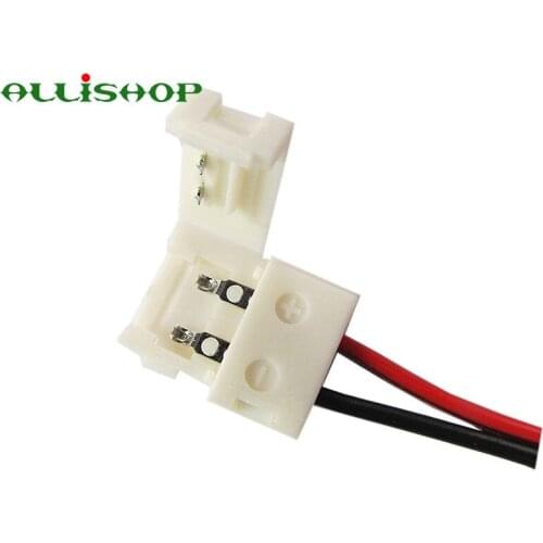 100Pcs/Lot 2pin 15cm LED Strip Connector Adapter for 3528 single color 3528 LED Strips Light 5050 LED Strips Light Free Weld