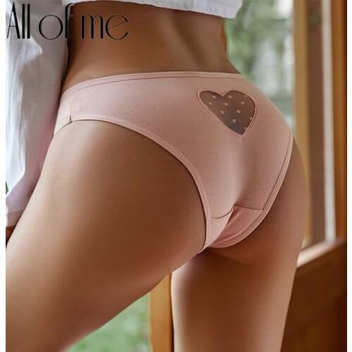S-XXL Panties for Women Cotton Panties Hollow Lace Heart Underwear Sexy lingerie Comfortable Briefs Ladies Intimate Underpants
