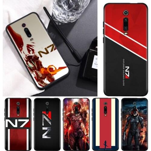 Silicone Black Cover N7 Mass Effect For Xiaomi Redmi K40 K30i K30T K30S K20 10X GO S2 Y2 Pro Ultra Phone Case