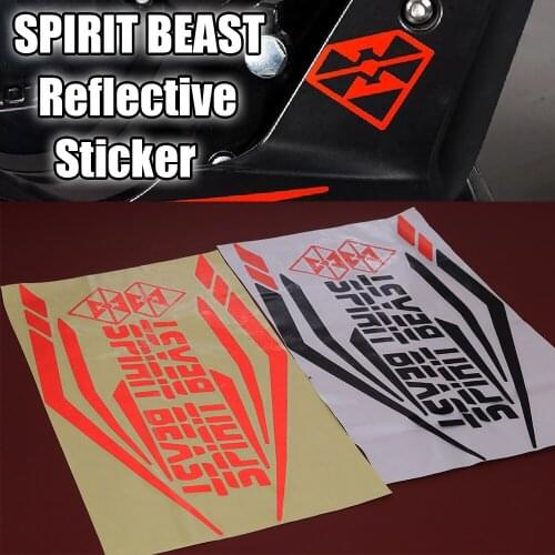JEAZEA SPIRIT BEAST Reflective 3D Motorcycle Sticker Motor Feul Tank Pad Motorbike Stickers Decals Motocross Pegatinas Protector