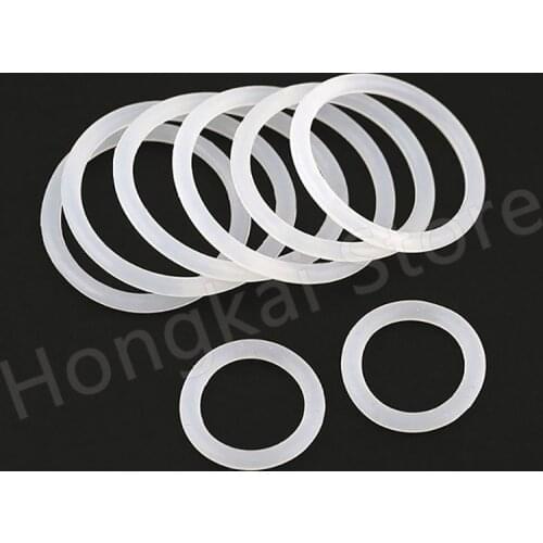 5pcs OD 15-80mm Food Grade Silicone O-Ring Wire Dia 5mm White Seal Washer Waterproof And Heat-Resistant
