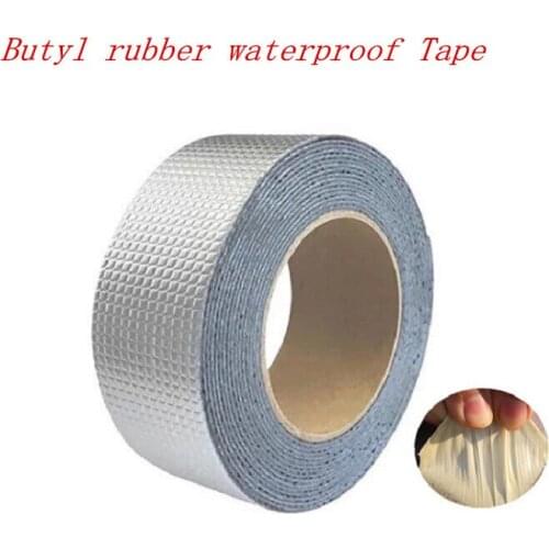 Crack band sticker Butyl rubber waterproof Tape Aluminum Foil Heat-resistant Wall Crack Roof Duct Repair Adhesive Tape 5/10/15cm
