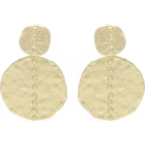 Badu Women Round Metal Earrings Gold Geometric Shape Drop Earrings New Koren Japen Earring 2020 Fashion Jewelry Wholesale