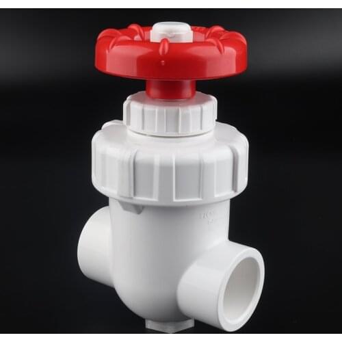 1pc 20~63mm Hi-Quality UPVC Gate Valve Aquarium Irrigation Precise Flow Control Valve Steepless Handwheel Switch Plastic Valve
