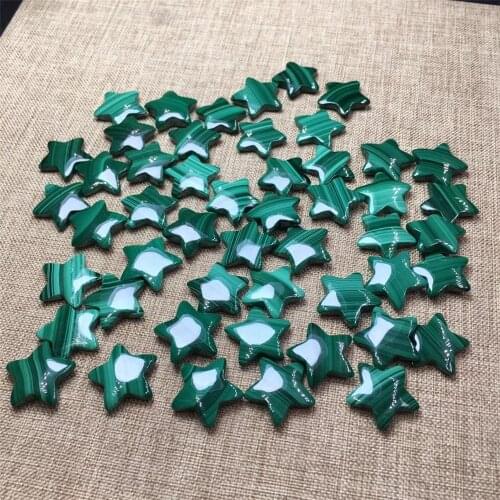 Natural Stone Malachite Star Crystal Carved Figurine Gift Fashion Jewelry For Women