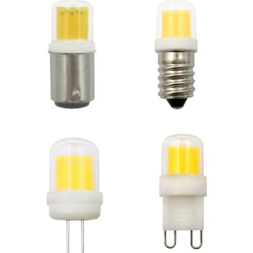 5PCS BA15D ceramic glass shell LED bulb E14 110V G9 glass shell COB LED bulb G9 220V G8 110V G4 LED-COB 220V E14 COB-151 110V G9