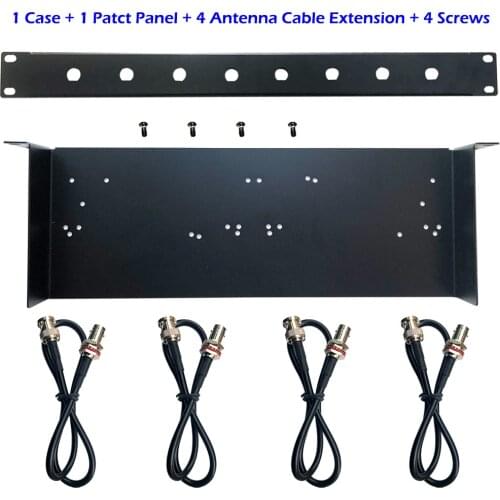 19'' Wireless Microphone Rack Bracket Shelf Kit for shure SLX4/PGX4/QLXD4/BLX288, G2/G3 Microfono Receiver Transmitter Mounting