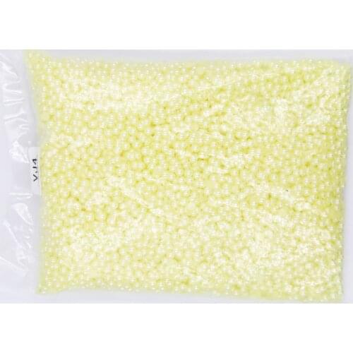 2mm~14mm All Size Jonquil Color Flat back ABS round Half Pearl beads, imitation plastic half pearl beads