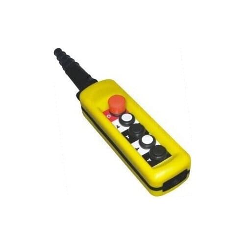 2 Speed Hoist Crane 4 Pushbuttons Pendant Control Station With Emergency Stop
