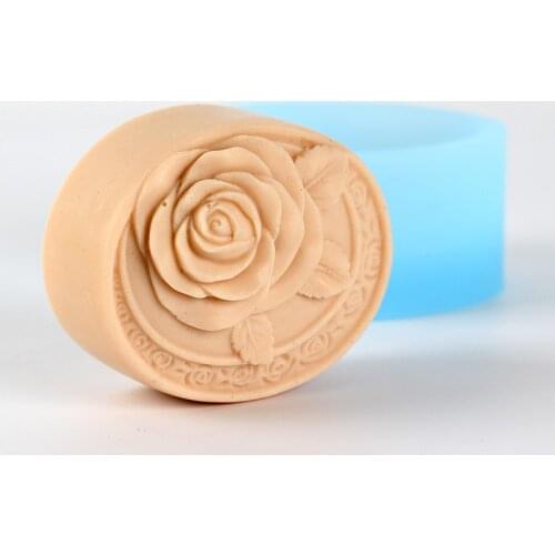 3D Silicone Soap Molds Handmade Round Flower Pattern Resin Moulds Wedding Decoration Tool