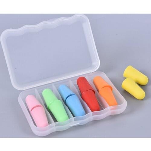 5Pairs/10pcs Bullet Type Foam Earplugs Anti-noise Abatement Sleeping Ear plug