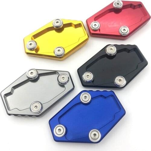 For Ducati Monster 795 796 821 1200 1200S CNC Aluminum Side Stand Extension pad Enlarge Plate Black Red Titanium blue golden