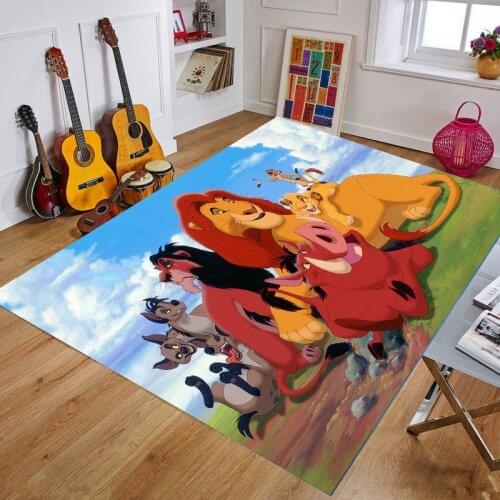 Disney Baby Play Mat 80x160CM Lion King Large Carpet for Living Room Play Floor Mat 3d Print Rugs for Boys Bedroom