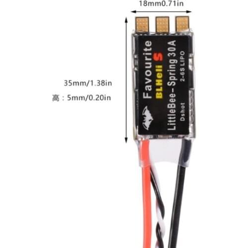 FVT Little bee 30A Mini ESC (2-6S) OPTO for Multirotor 350/450/550/680 frame