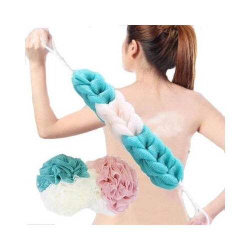 Long Bath Flower Bathroom Shower Gel Foaming Tools For Body Wisp Dry Brush Exfoliation Back Rubs Strip For Bathroom Accessories