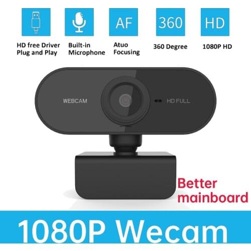 HD 1080P Webcam Mini Computer PC WebCamera with USB Plug Rotatable Cameras for Live Broadcast Video Calling Conference Work