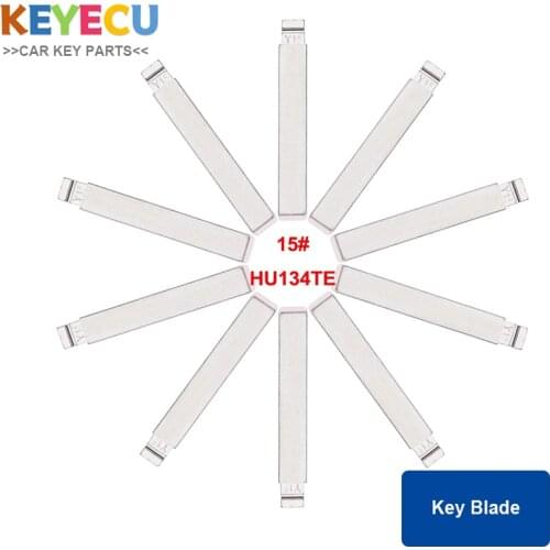 Keyecu 10 Pieces Y15 15#, HU134TE KEYDIY Universal Remotes Flip Key Blade for Kia Venna