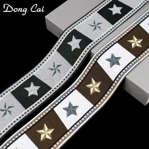 6meters/lot Modern style star embroidered lace Trim Laciness decoration ethnic webbing curtain sofa sewing ribbon DIY