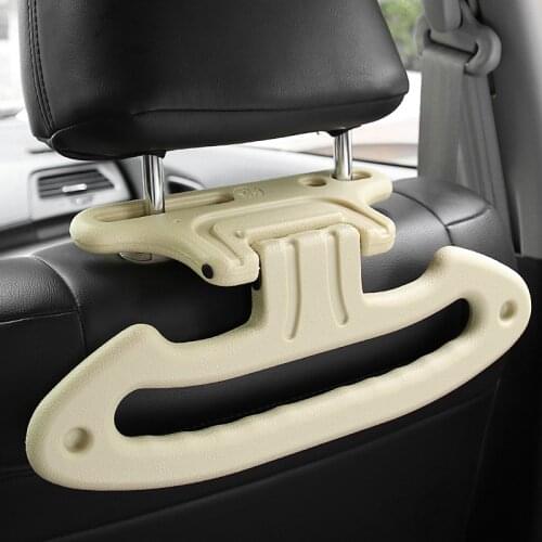 Top Multifunctional Car Back Seat Headrest Hanger Cloths Safety Handle Hanging Hook Travel Vehicle Jacket Suit Coat Hanger