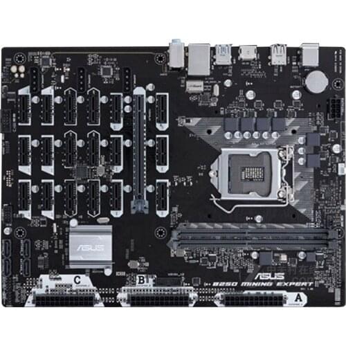 For ASUS B250 MINING EXPERT DDR4 LGA 1151 19 graphics board 32GB B250 Desktop motherboard free shipping