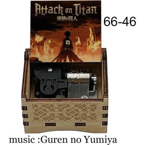 Attack on Titan Shingeki no Kyojin Ataque de los Titanes Guren no Yumiya mechanical christmas music box DIY color printing gifts