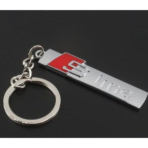 Metal Auto Styling Alloy Key Case Chain Fit A4LA6LA3S5A7Q3Q5Q7Sline Car Accessories Keychain