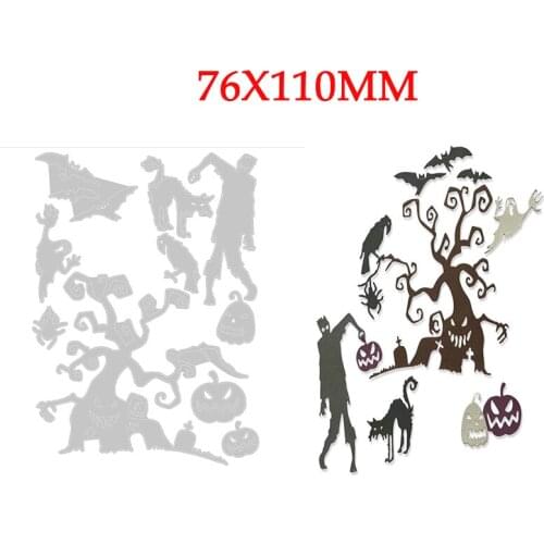 Halloween Zombies Metal Cutting Dies Scrapbooking Stencil for Album Paper DIY Gift Greeting Card Decoration Embossing Dies New
