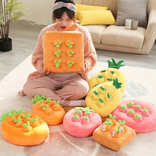 Cute Cartoon Fruit Diversity Plush Toy Parent-child Game Pull Radish Childrens Day Gift Child Birthday Gift