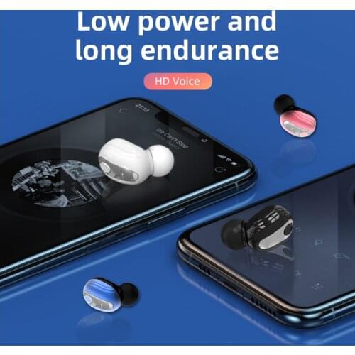 Mini Invisible Ture Wireless Earphone Noise Cancelling Bluetooth Headphone Handsfree Stereo Headset TWS Earbud With Microphone